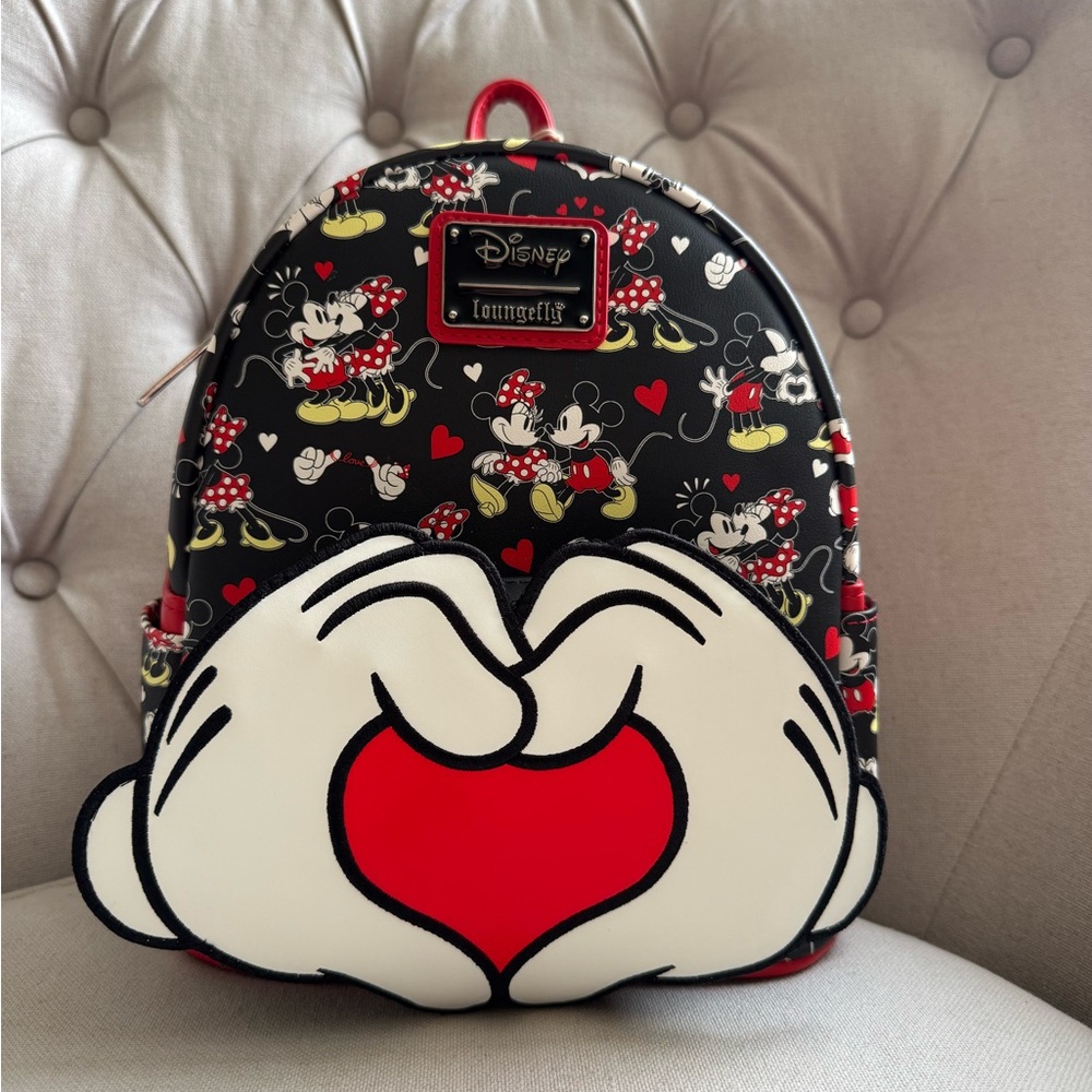 Loungefly Disney Mickey and Minnie Love Mini Backpack, NWT